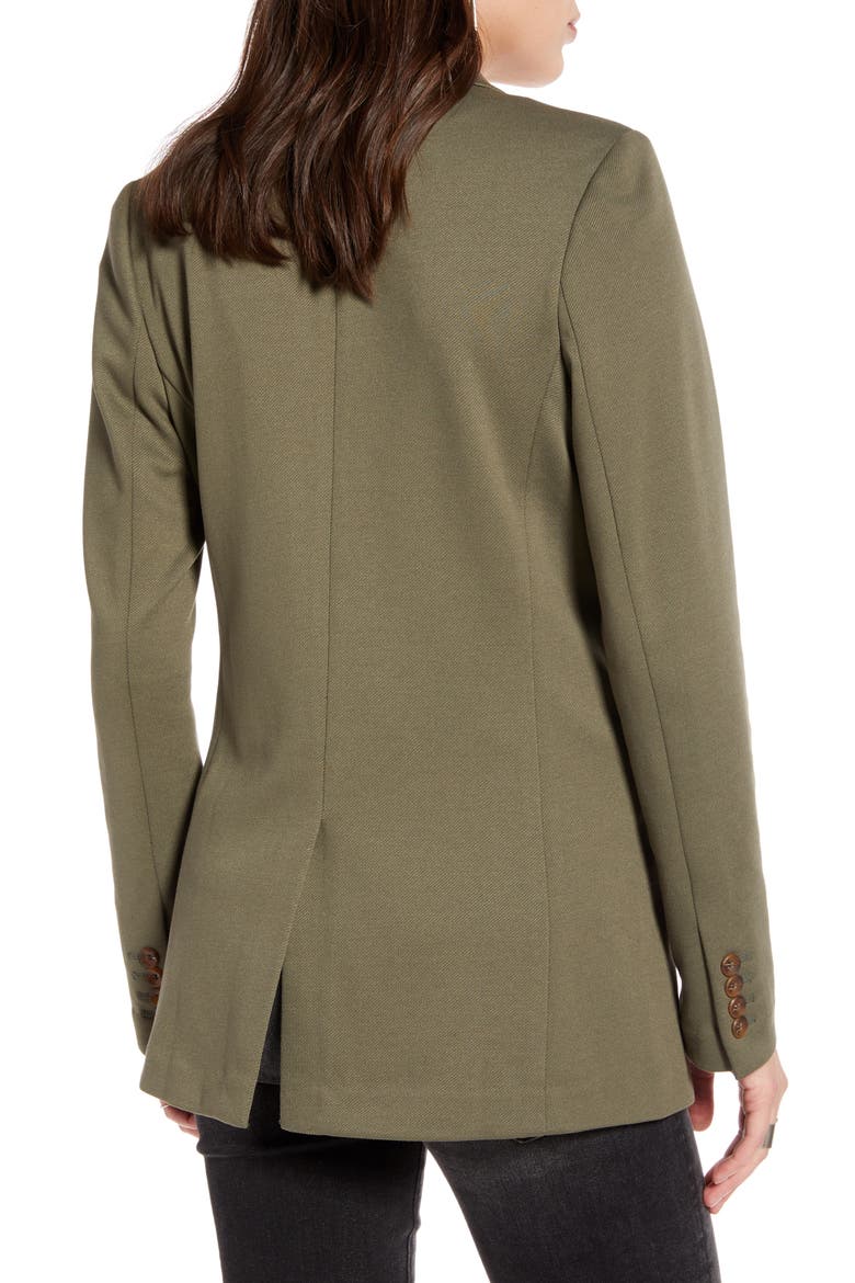 Long Knit Blazer, Alternate, color, OLIVE SARMA