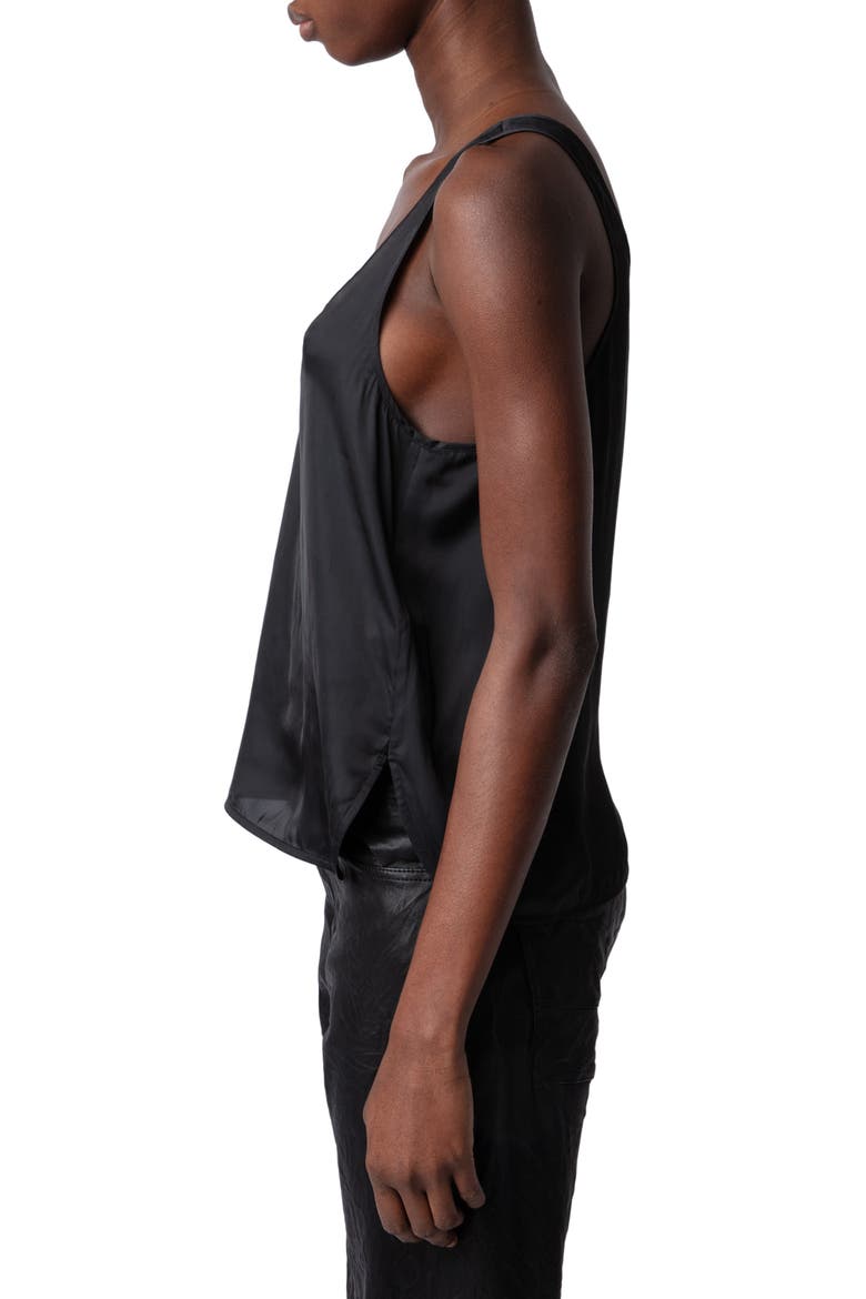 Carys Satin Tank, Alternate, color, NOIR