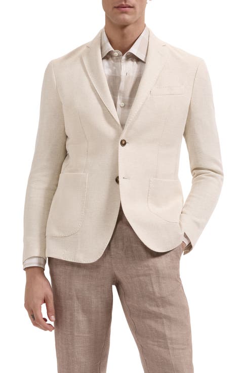 Tan Herringbone Knit Sport Coat