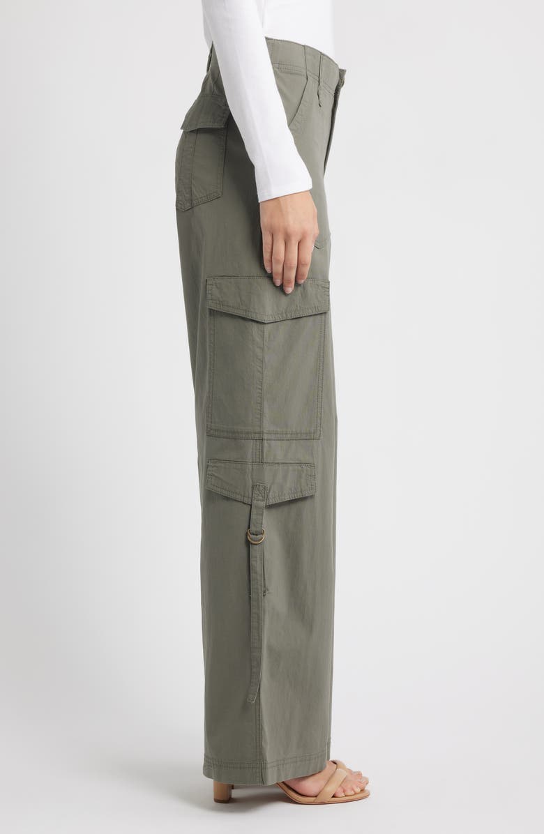 Wit & Wisdom 'Ab'Solution High Waist Cotton Blend Cargo Pants, Alternate, color, Dusty Olive