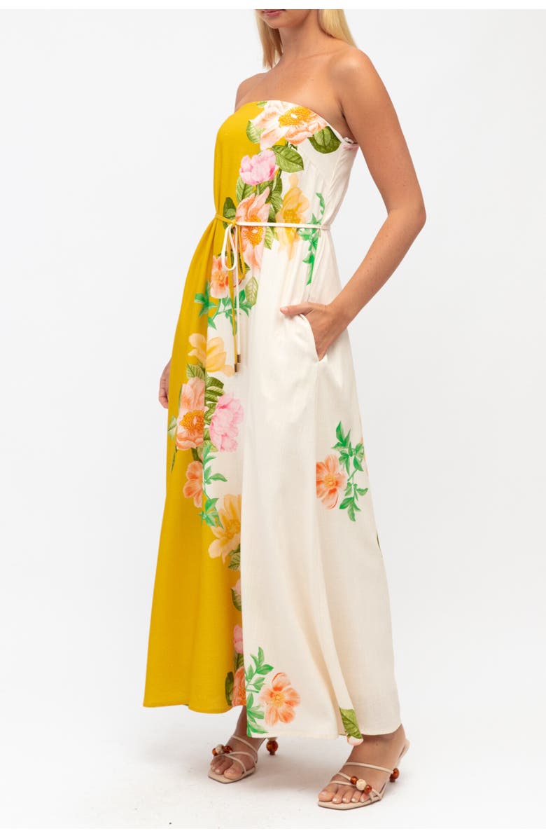 White Closet Botanical Bliss Maxi Dress, Alternate, color, Yellow