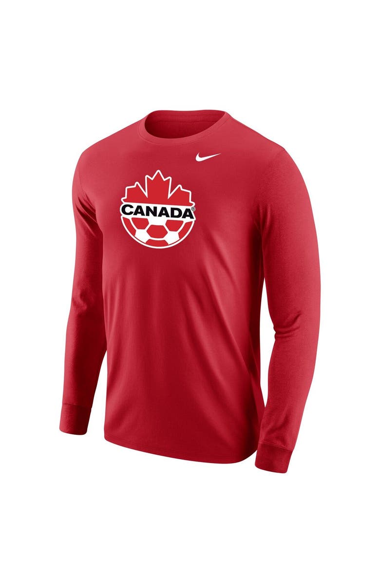 Nike Men's Nike Red Canada Soccer Core Long Sleeve T-Shirt, Alternate, color, 