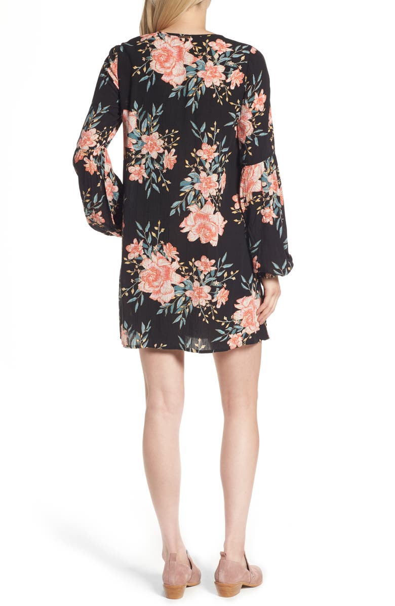 Billabong Just Like Us Lace-Up Shift Dress, Alternate, color, 