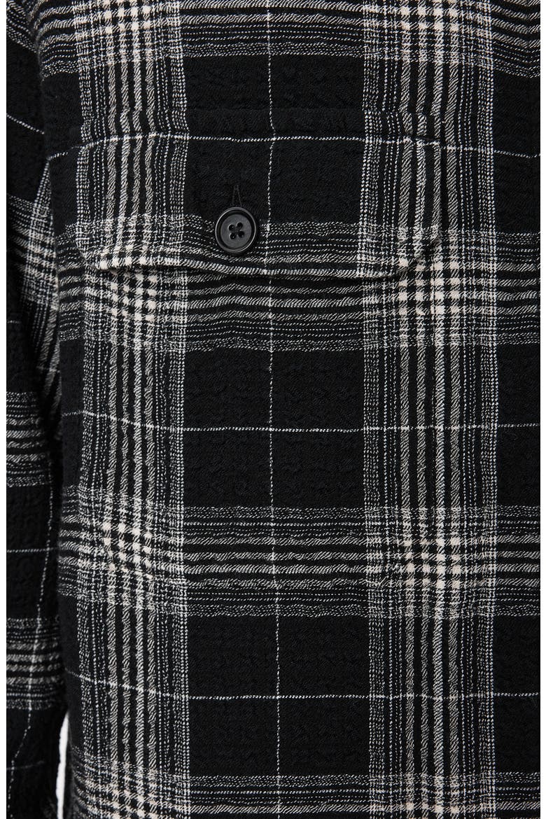 Miwok Plaid Cotton Zip Jacket, Alternate, color, TAP SHOE BLACK