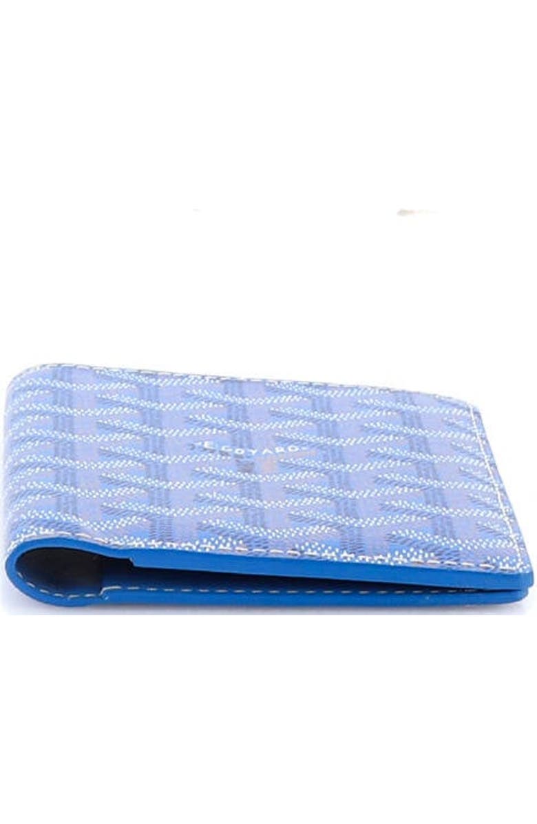 Pre-Owned Goyard Grenelle Passport Holder Coated Canvas, Alternate, color, Blue