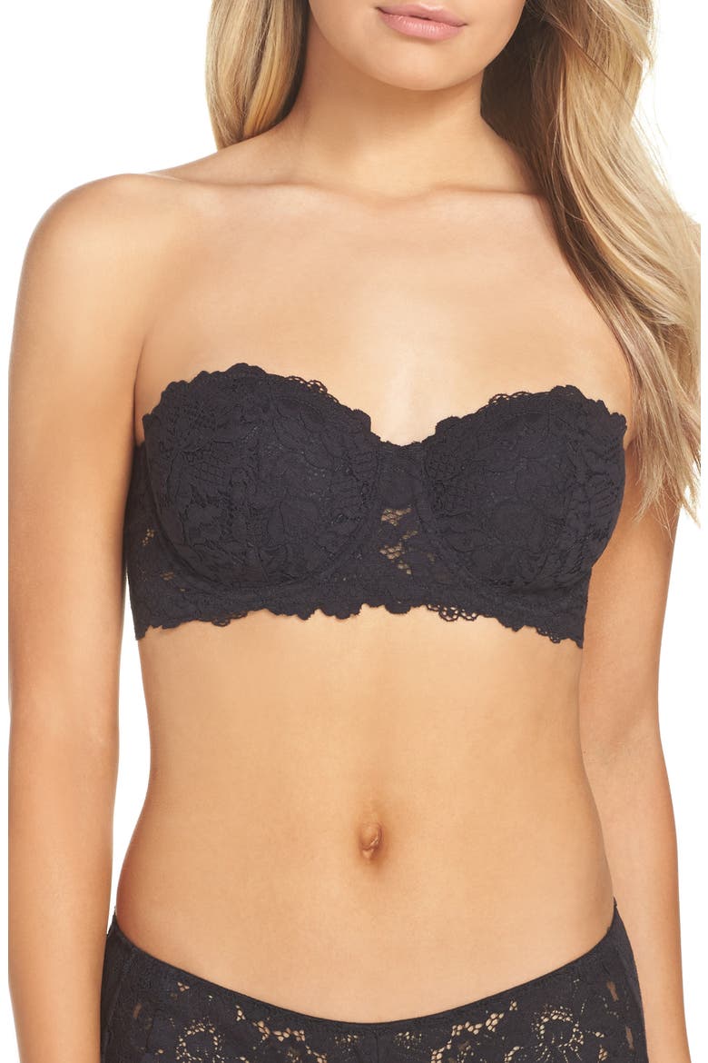 Romeo & Juliette Strapless Contour Bra, Main, color, BLACK