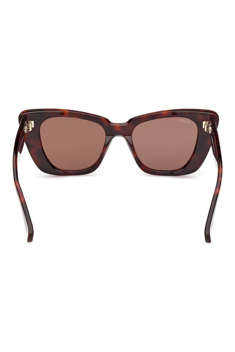 Glimpse5 50mm Polarized Butterfly Sunglasses, Alternate, color, DARK HAVANA / BROWN