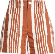 Cleobella Niko Stripe Cotton & Linen Shorts