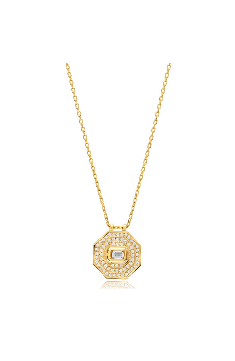 Mazin Jewels Mystic Medallion Necklace, Main, color, Gold