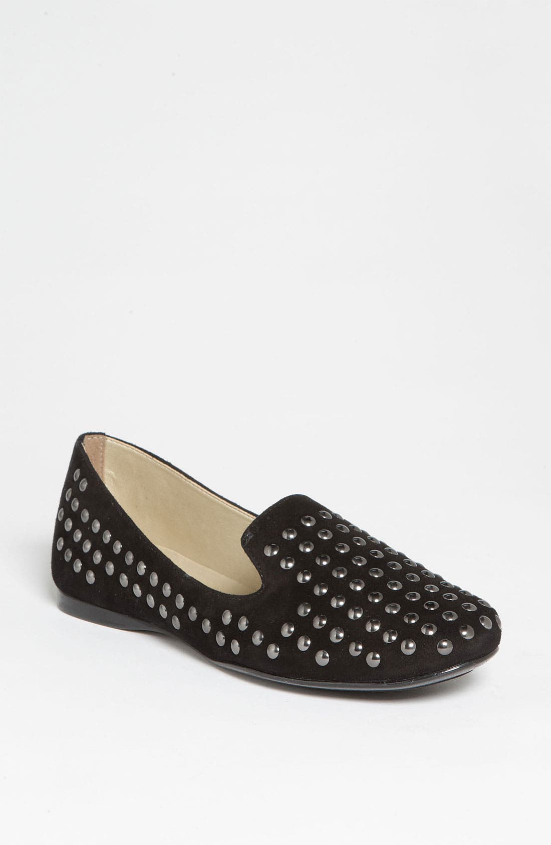 Smoking Flat, Main, color, BLACK SUEDE