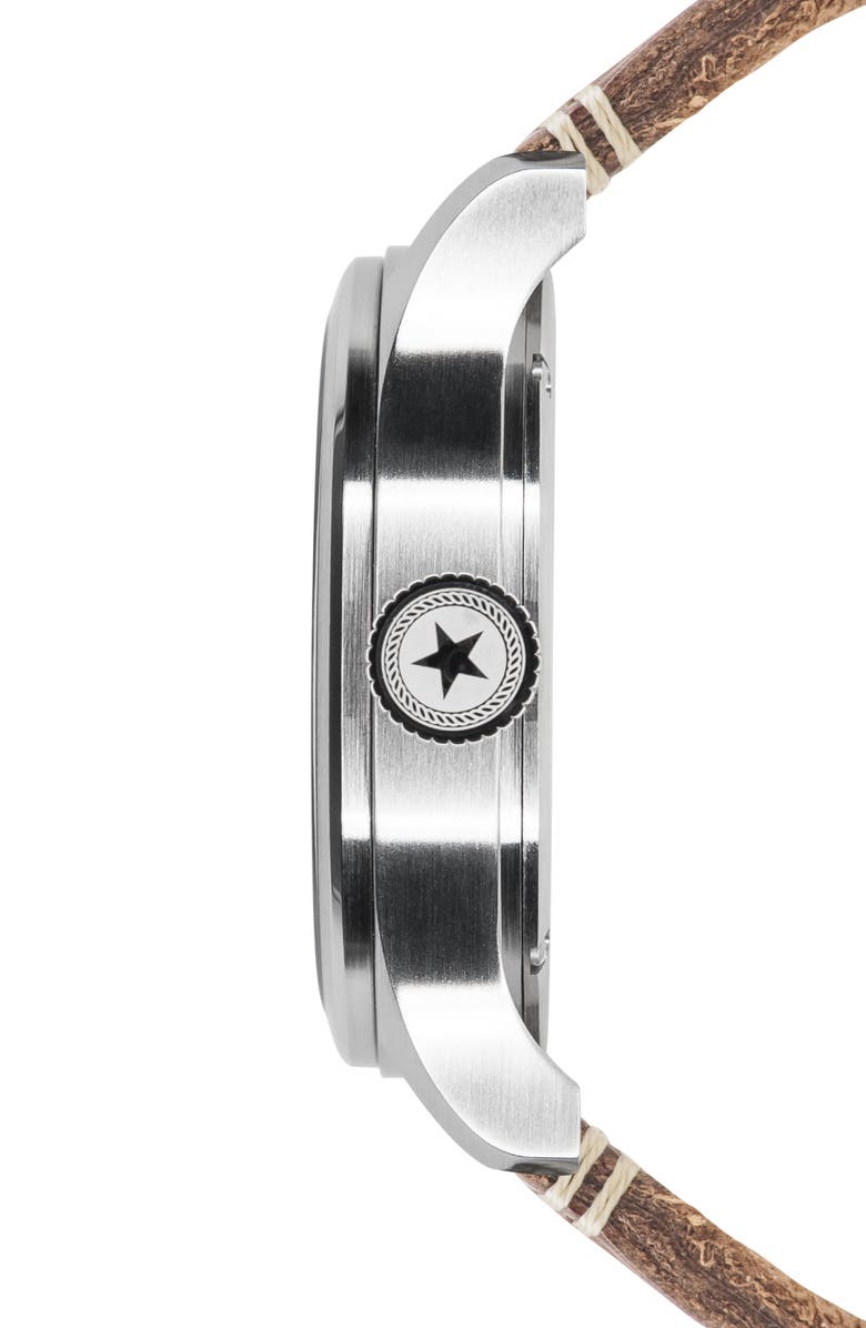 Jack Mason Aviation Leather Strap Watch, 45mm, Alternate, color,