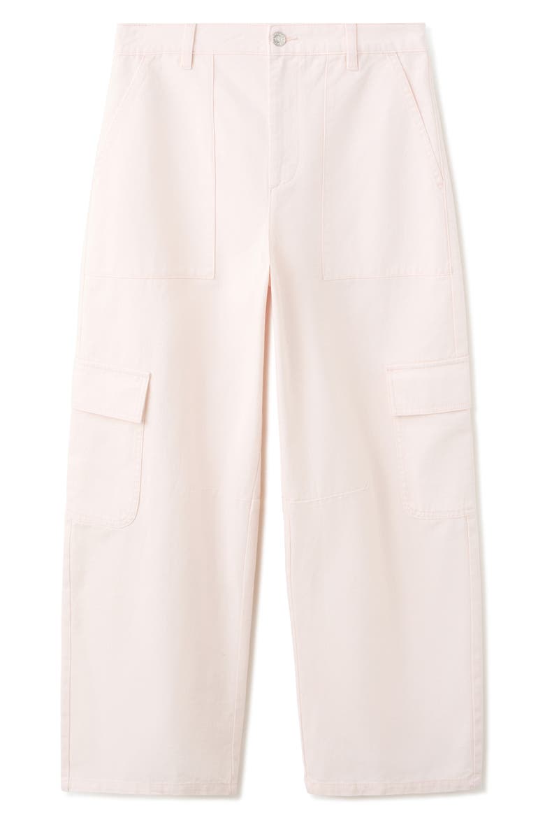 Wide Leg Cargo Jeans, Alternate, color, PASTEL PINK