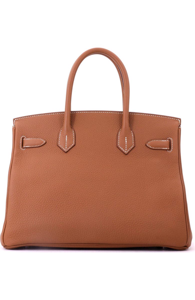Pre-Owned Hermes Birkin Handbag Brown Togo with Palladium Hardware 30, Alternate, color, Gold