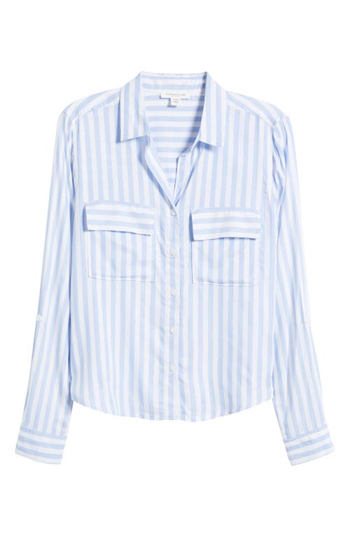 BEACHLUNCHLOUNGE BEACHLUNCHLOUNGE FALLON CROP BUTTON-UP SHIRT