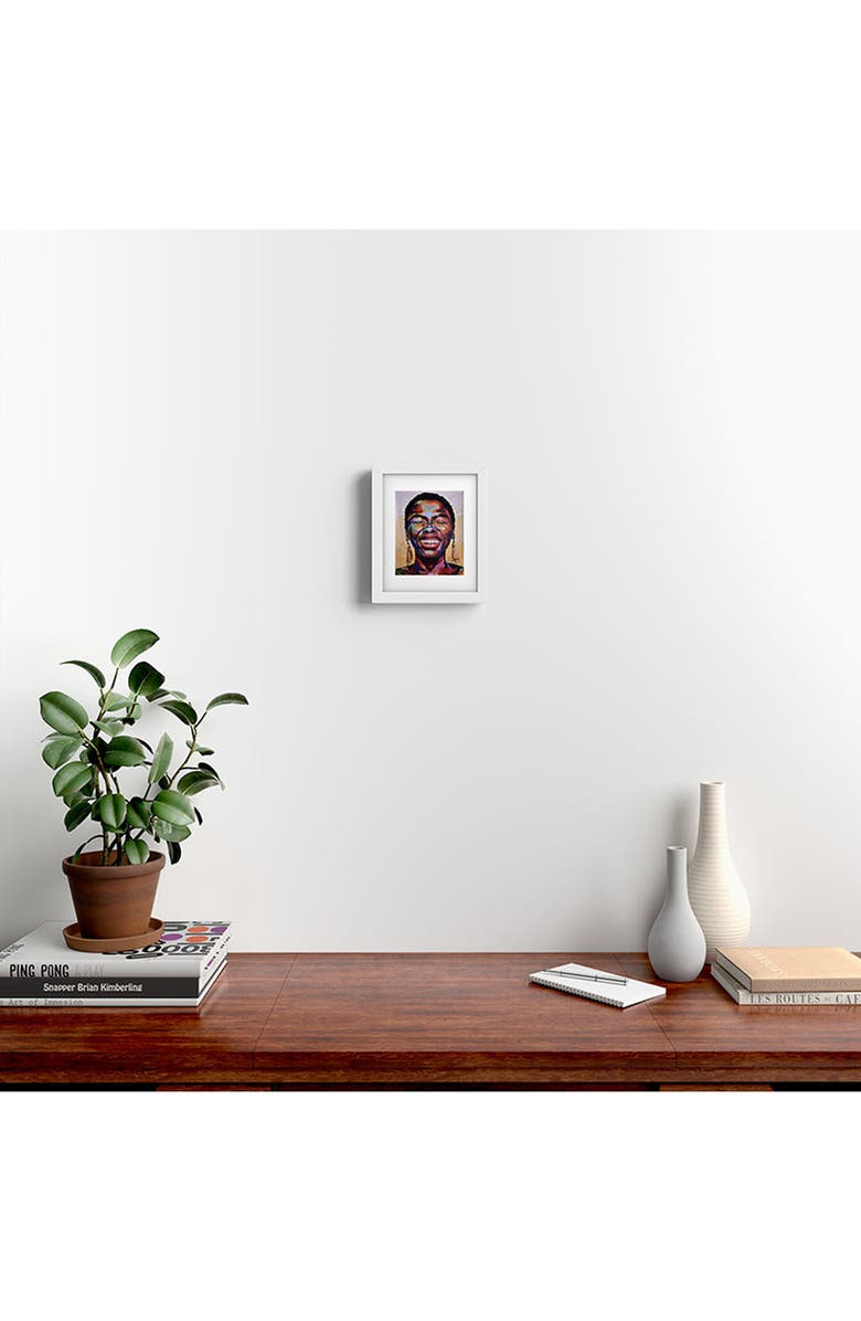 Deny Designs Celebrate Life Framed Art Print, Alternate, color, White Frame