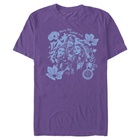 Men's Descendants Wicked Wonderland Down the Rabbit Hole  Graphic T-Shirt