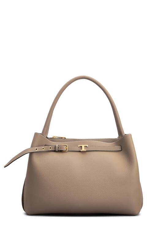 Small T Timeless Leather Top Handle Bag