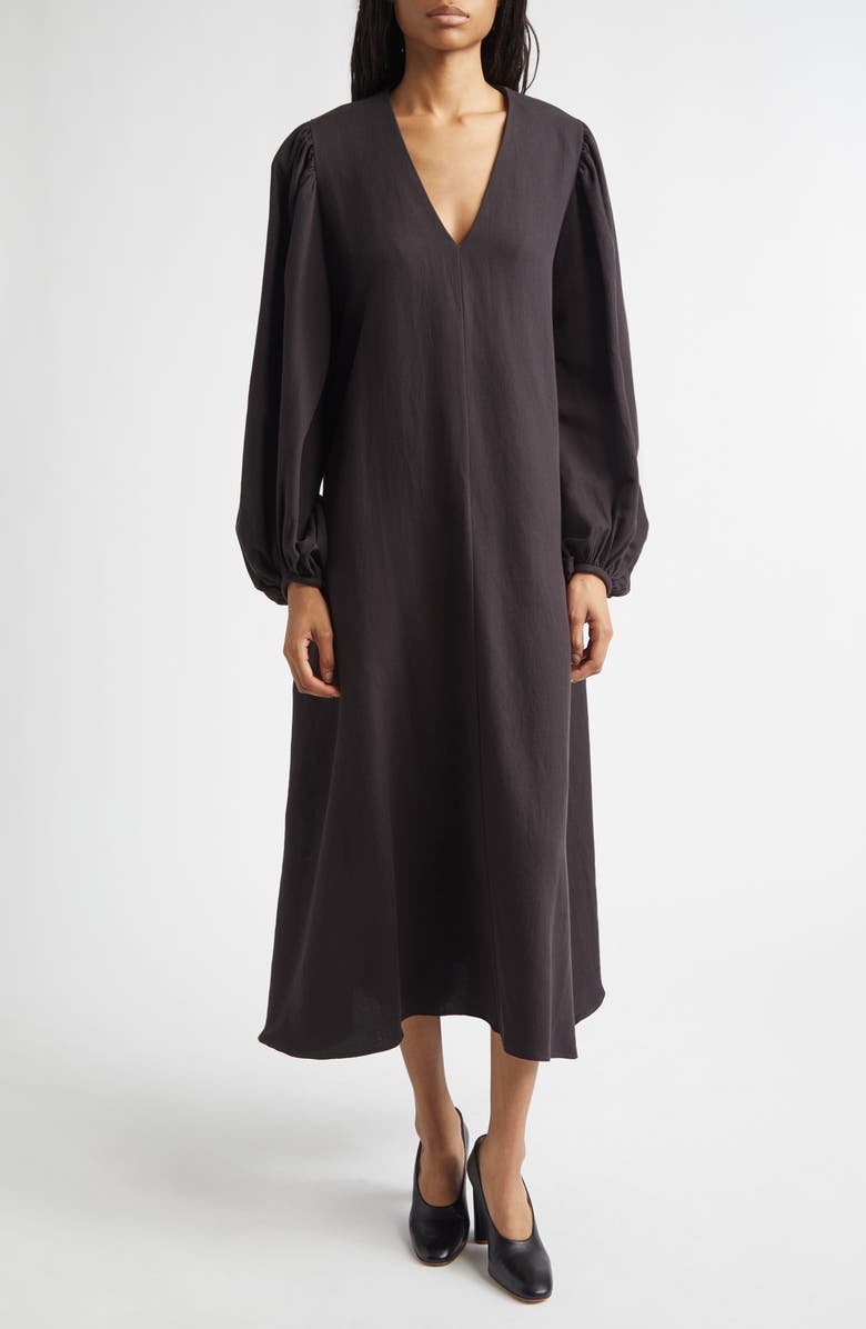 GIA STUDIOS Calla Long Sleeve Dress, Main, color, Fade Black