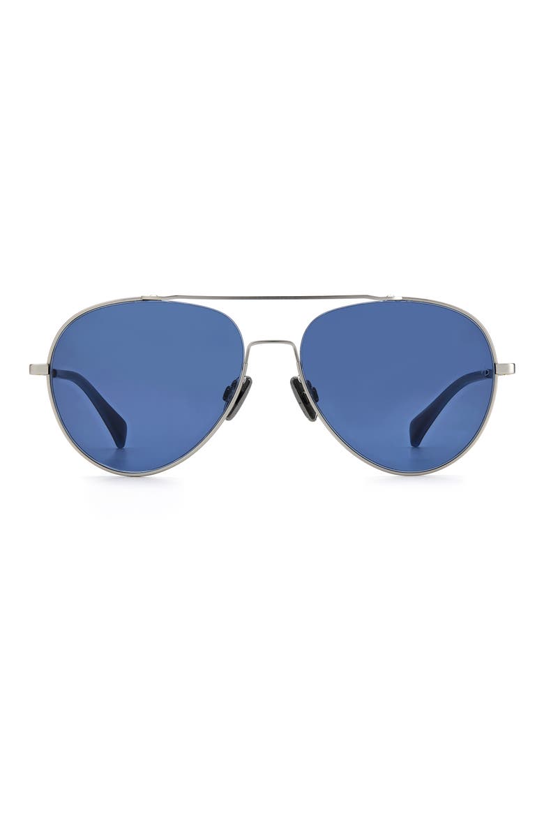 58mm Gradient Aviator Sunglasses, Main, color, GREY / BLUE