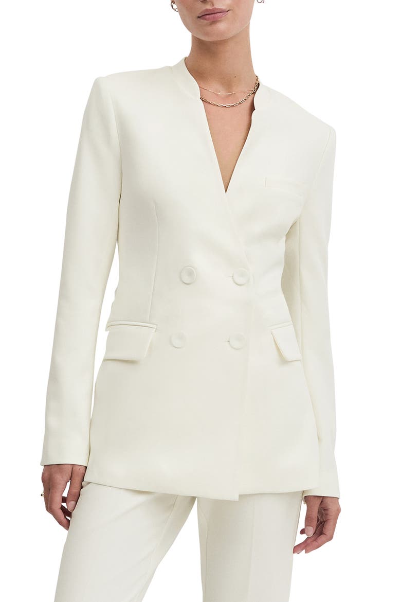 The Celeste Double Breasted Blazer, Main, color, IVORY
