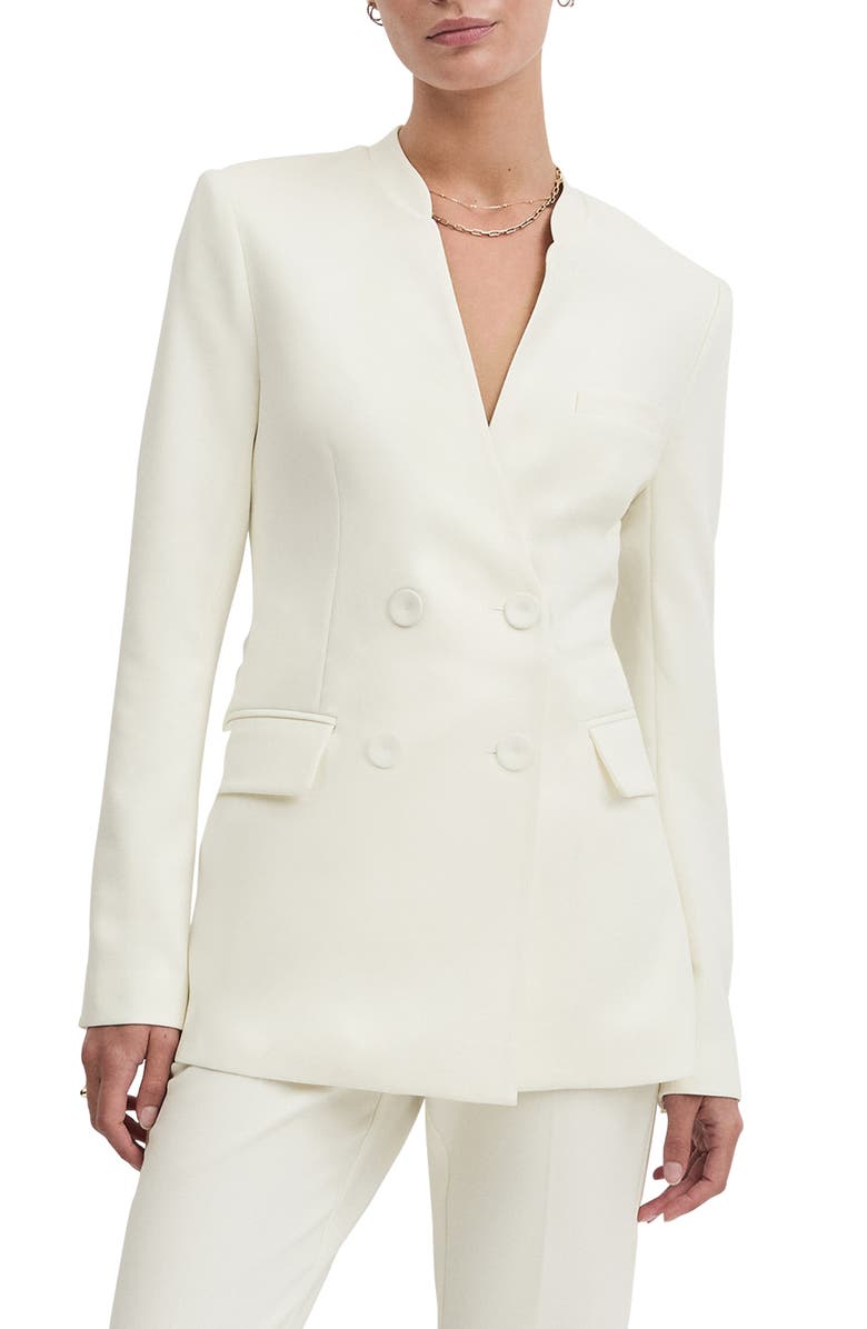 Favorite Daughter The Celeste Double Breasted Blazer, Main, color, Ivory