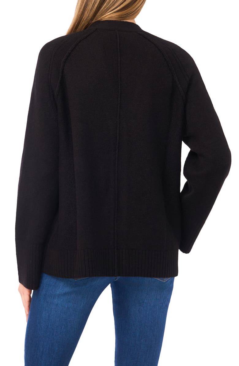 Halogen<sup>®</sup> Raglan Sleeve V-Neck Cardigan, Alternate, color, Rich Black