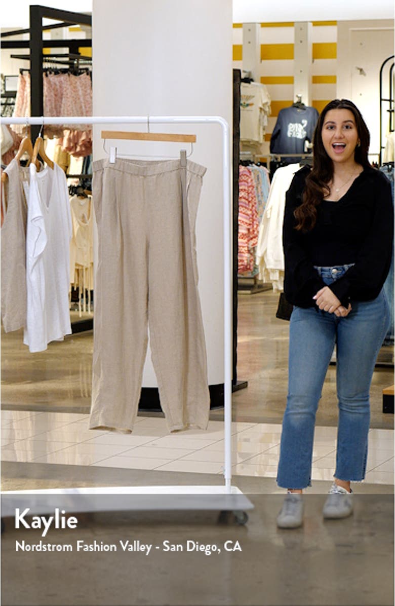 Pleated Organic Linen Lantern Pants, sales video thumbnail