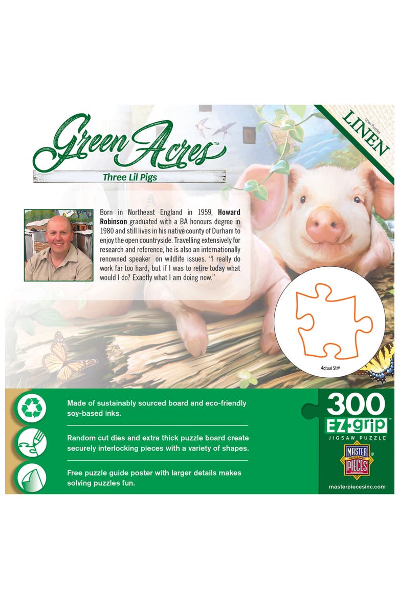Three Lil' Pigs 300 Piece Jigsaw Puzzle, Alternate, color, Multicolor