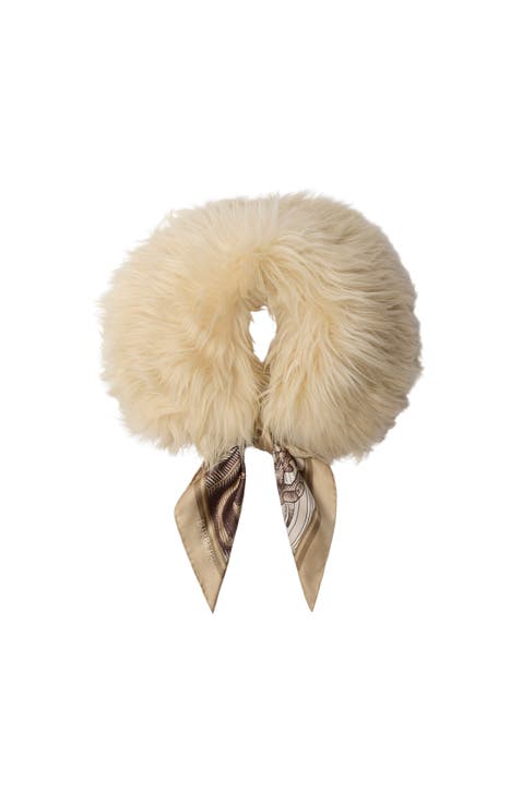 Scarf Trim Shearling Collar