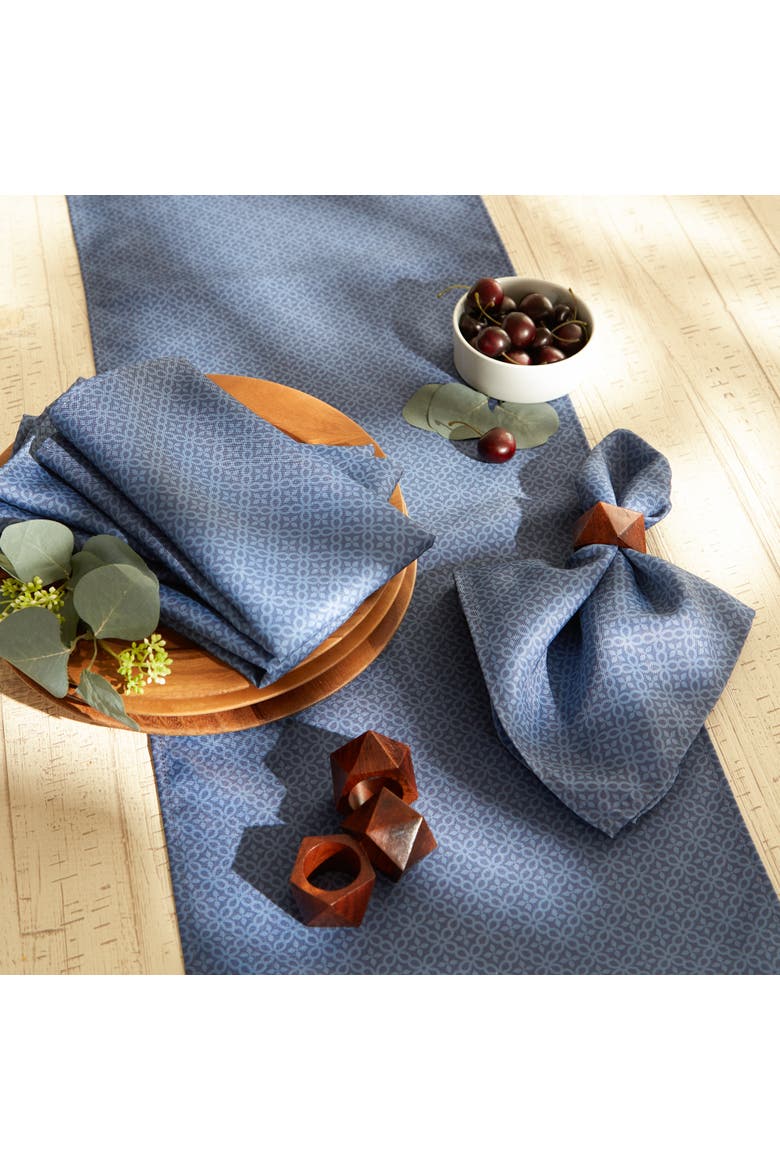 Outdoor Printed Napkin Set/6, Alternate, color, French Blue Lattice