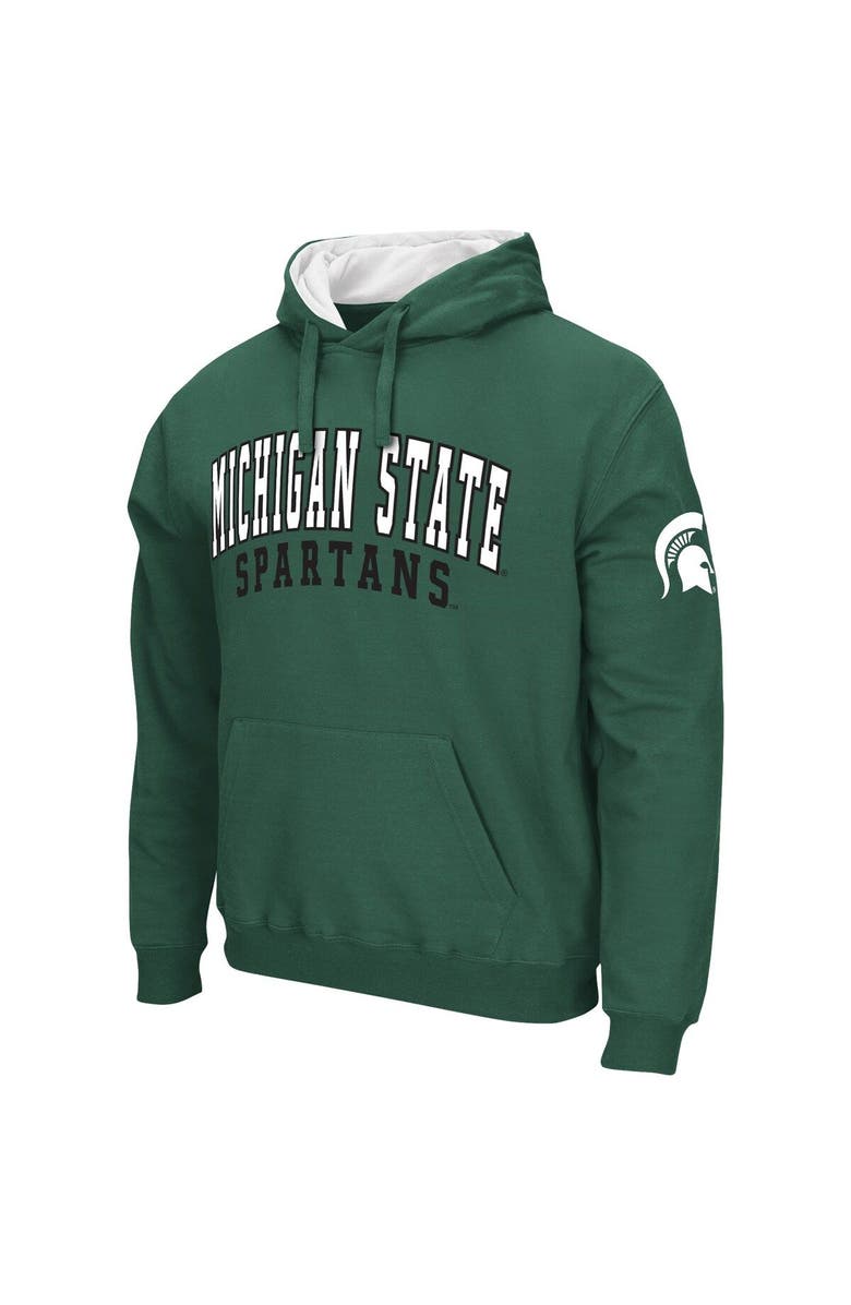 COLOSSEUM Men's Colosseum Green Michigan State Spartans Double Arch Pullover Hoodie, Alternate, color, 