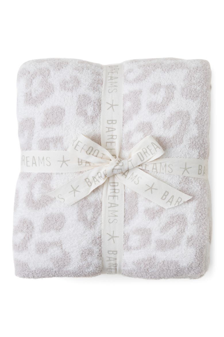 CozyChic® Leopard Print 54 x 72 Throw Blanket, Alternate, color, CREAM/STONE