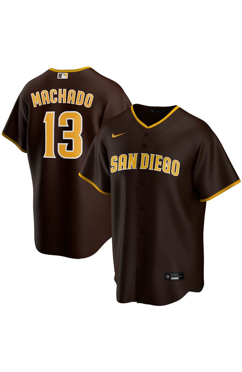 Nike Men's Nike Manny Machado Brown San Diego Padres Alternate Replica Player Jersey, Main, color, 