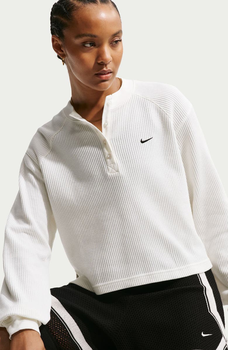 Nike Sportswear Open Knit Shorts, Alternate, color, Black/ Chalk/ Chalk