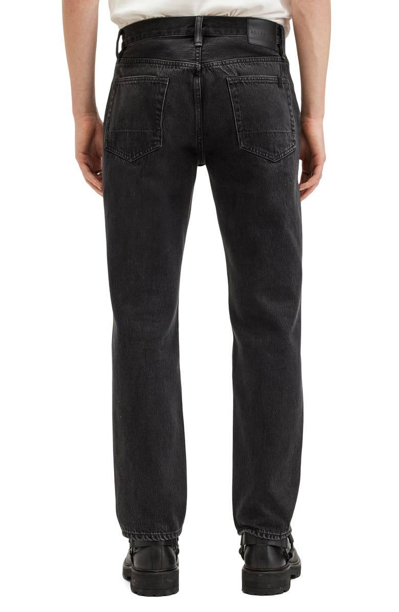 AllSaints Reid Straight Leg Jeans, Alternate, color, Black