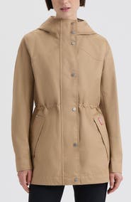 Hunter Adela Water Repellent Cotton Canvas Hooded Jacket