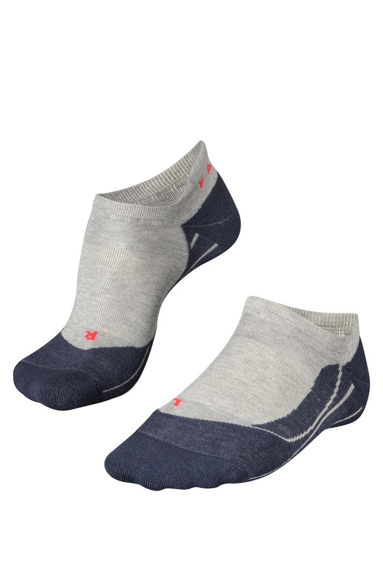 RU4 Endurance No Show Running Socks, Main, color, Light Grey