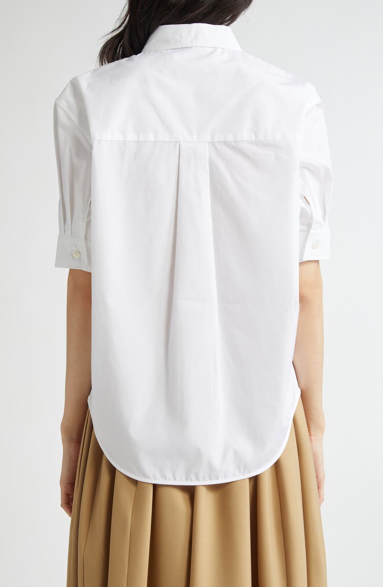 Marni Short Sleeve Poplin Button-Up Shirt, Alternate, color, 