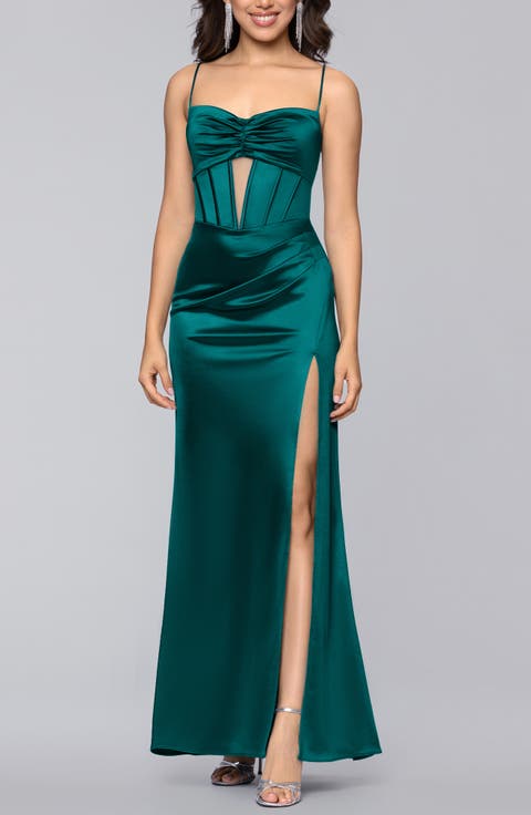 Corset Satin Column Gown