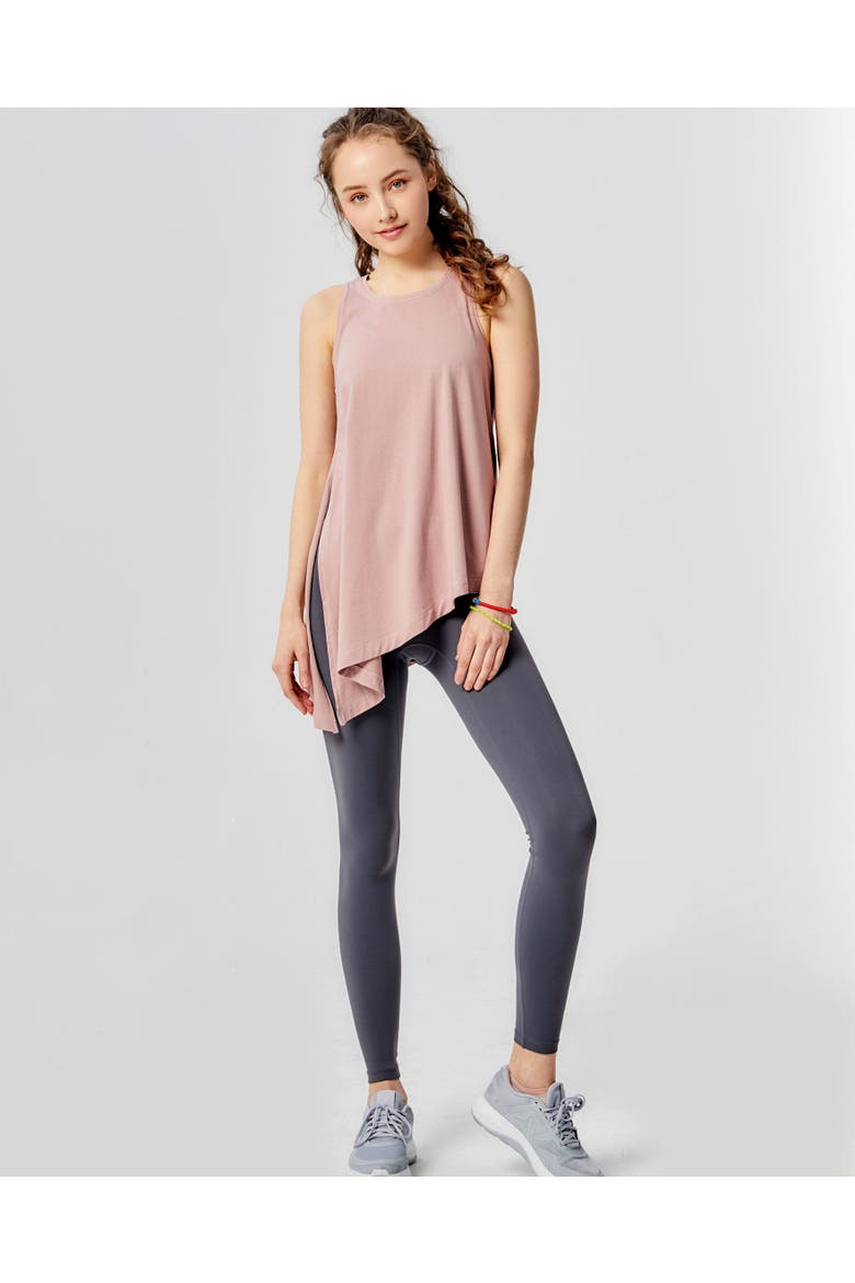 Sidekick Long Tie Tank, Alternate, color, Mauve Pink
