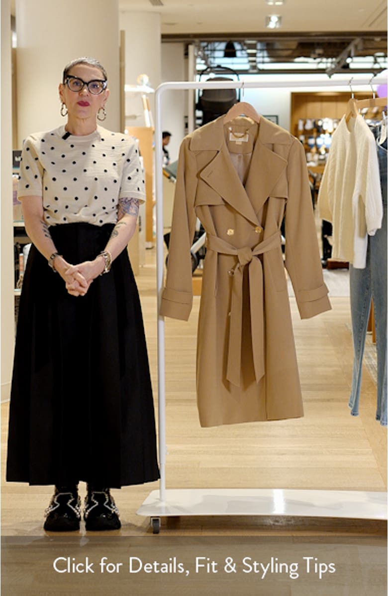 Drapey Tie Waist Trench Coat, sales video thumbnail