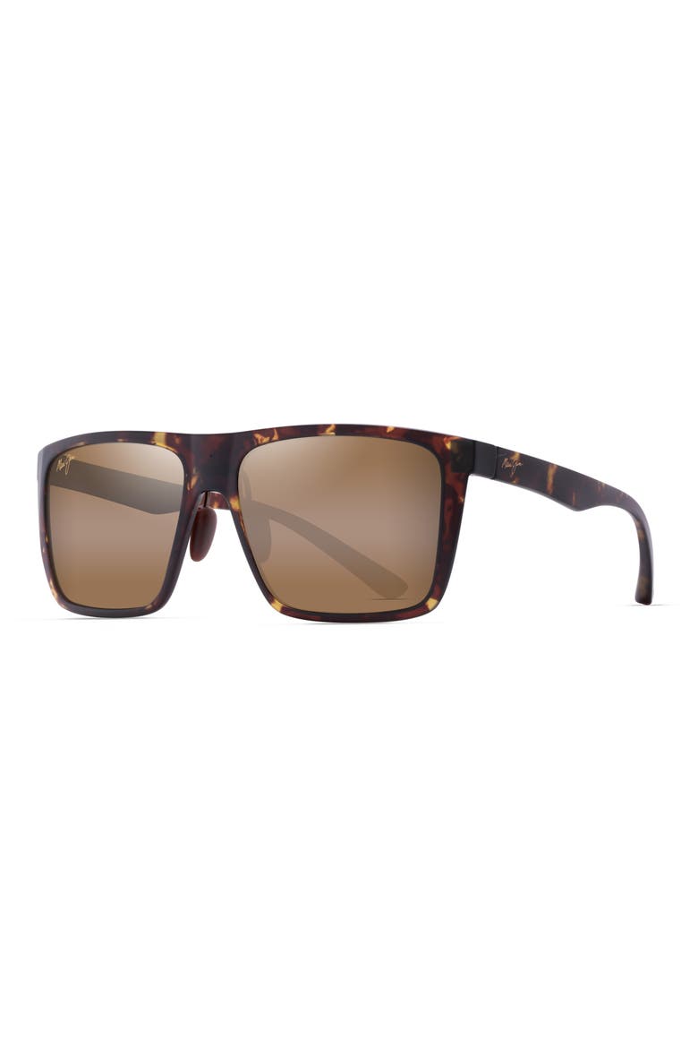Honokalani 57mm PolarizedPlus2® Square Sunglasses, Alternate, color, BROWN