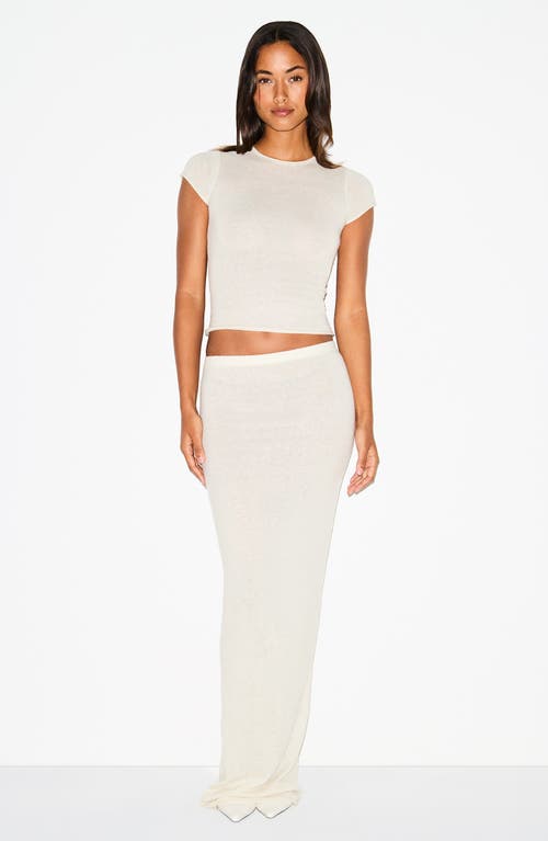 Skims Cashmere T-shirt In White