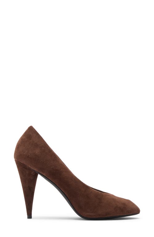 Jeffrey Campbell Sherille Peep Toe Pump In Espresso Suede