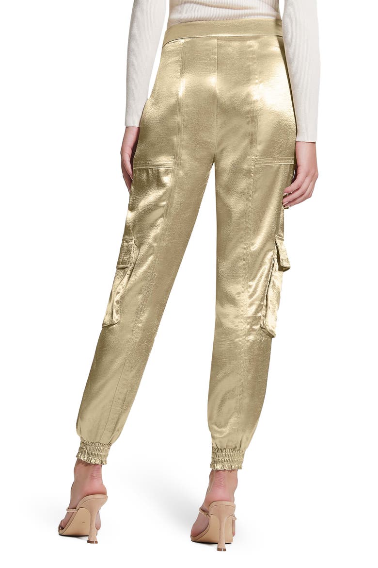 Soundwave Textured Satin Cargo Pants, Alternate, color, CEMENTO