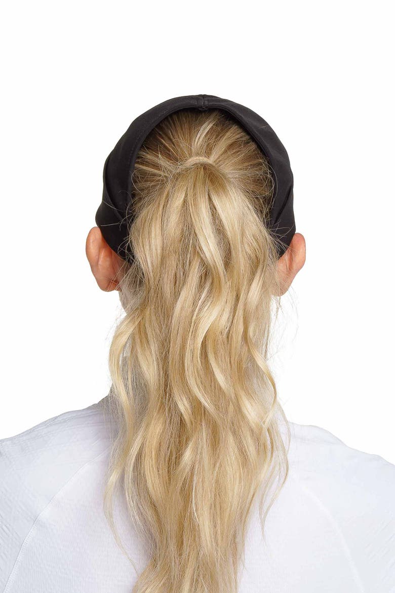 Women's Racket Padel Ponytail Cap, UPF 50+ Sun Protection, Alternate, color, Black