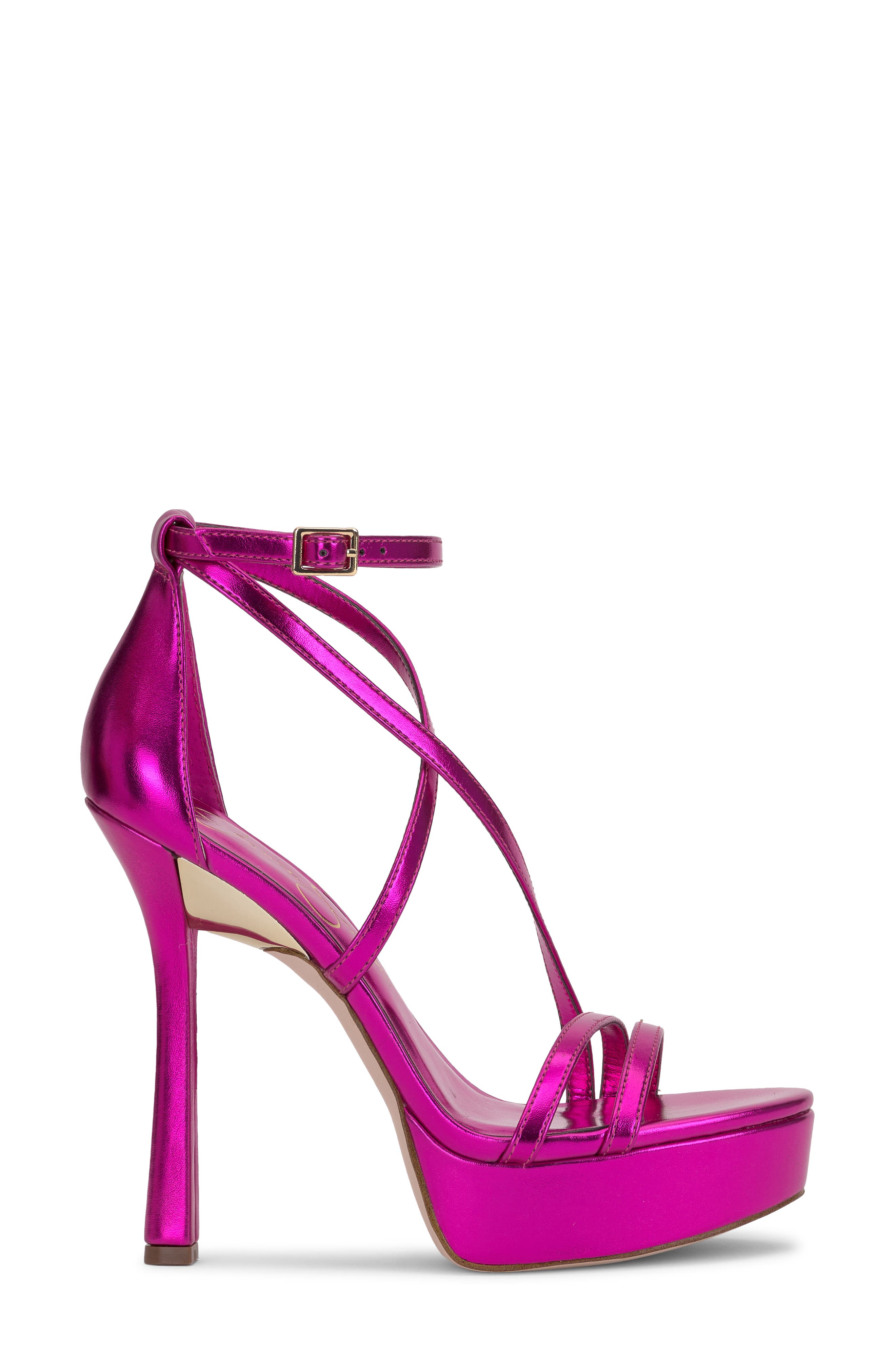 Jewelria Ankle Strap Platform Sandal, Alternate, color, BRIGHT PINK