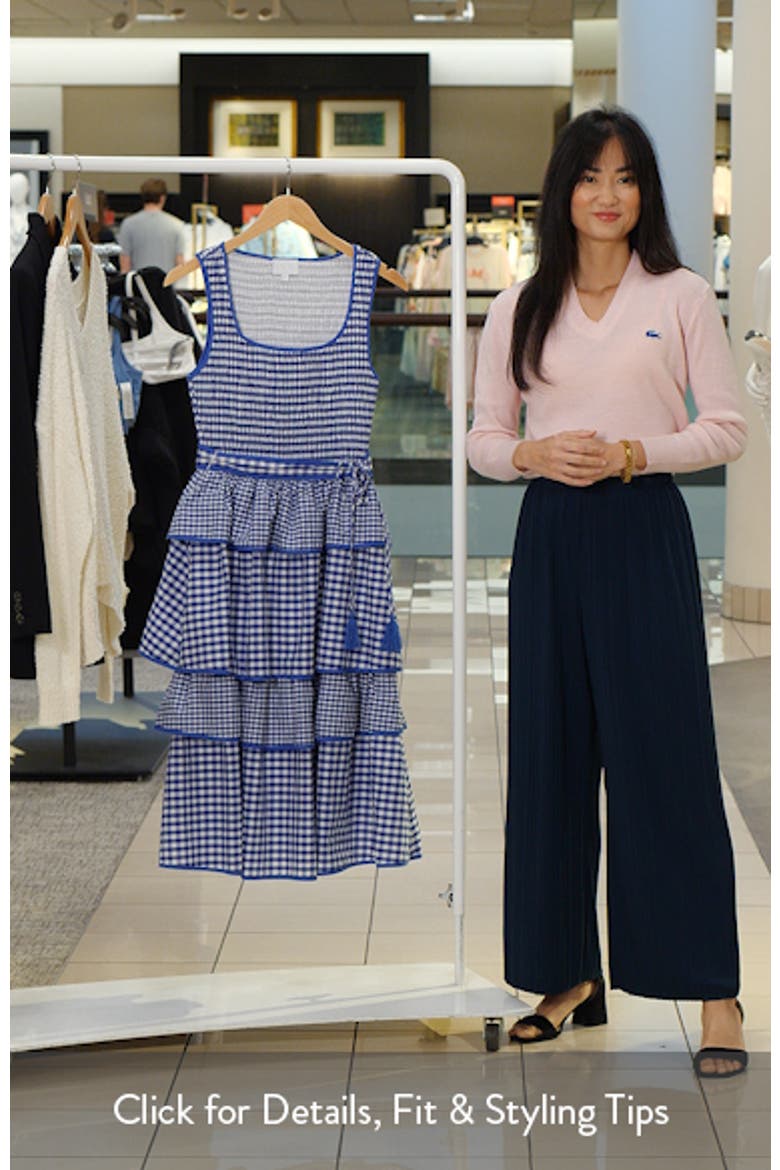 Vanna Gingham Tiered Midi Dress video