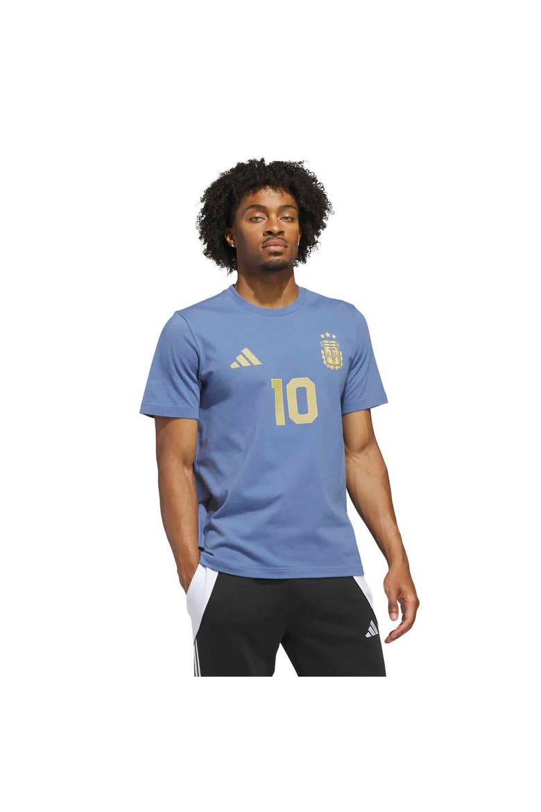 Men's adidas Lionel Messi Blue Argentina National Team Name & Number T-Shirt, Alternate, color, Blue