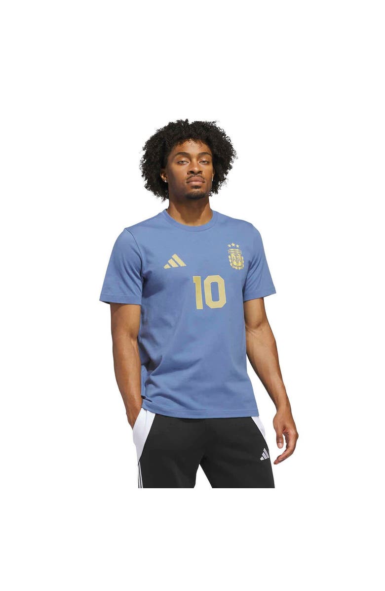 adidas Men's adidas Lionel Messi Blue Argentina National Team Name & Number T-Shirt, Alternate, color, Blue